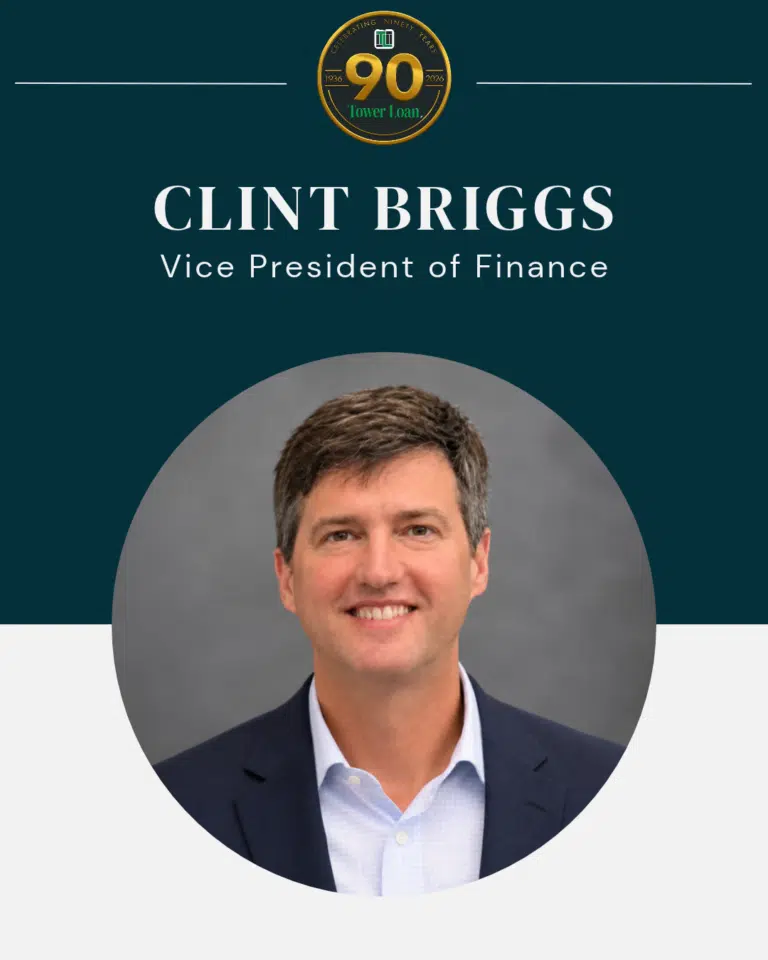 Clint Briggs Promoted to Vice President of Finance at Tower Loan 2 Clint Briggs Promoted to Vice President of Finance at Tower Loan (opens in a new tab)