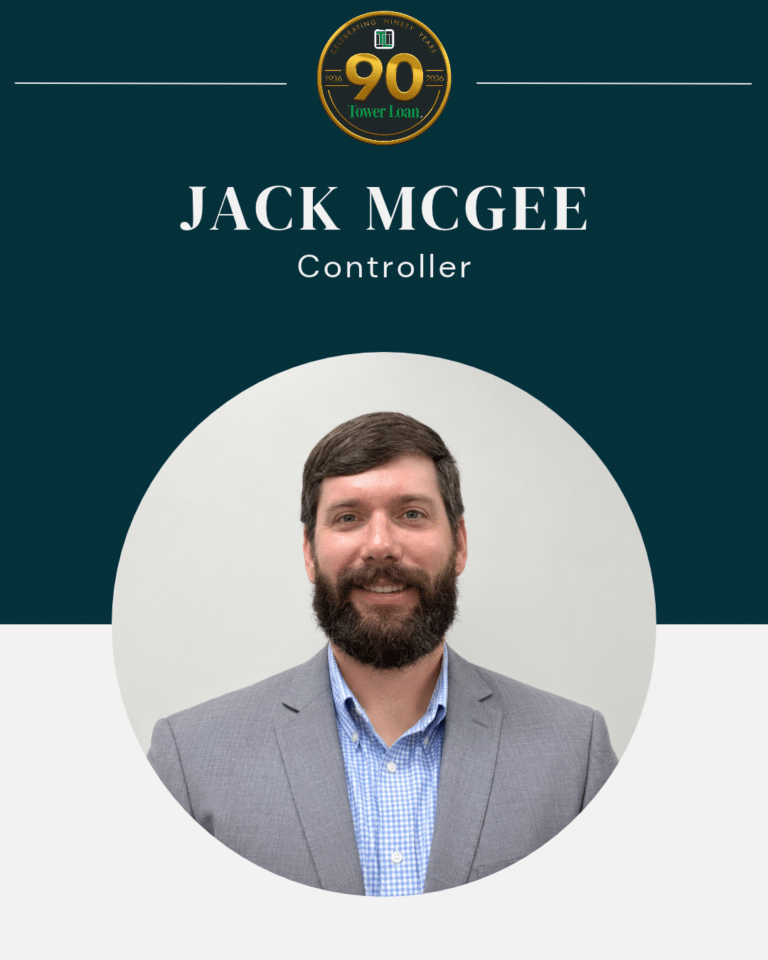 Jack McGee Promoted to Controller at Tower Loan 1 Jack McGee Promoted to Controller at Tower Loan (opens in a new tab)